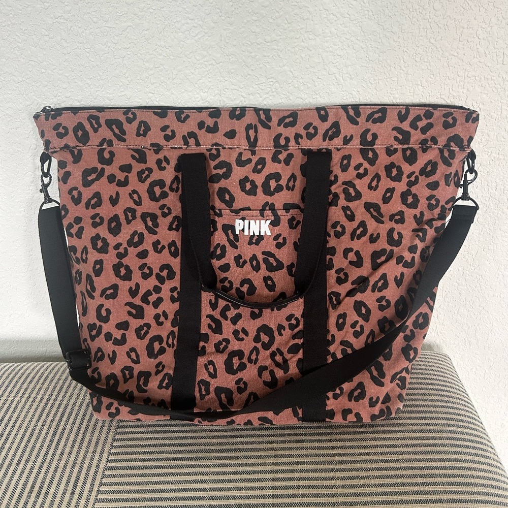 PINK Victoria's Secret Animal Print Large Tote Bag / Duffle